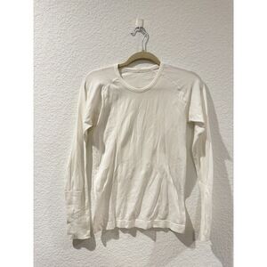 White Lululemon Swiftly Tech workout active top